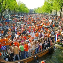 Kings day in amsterdam